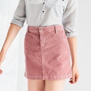 UO Pink Corduroy Skirt
